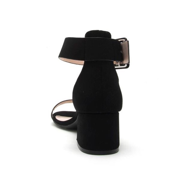Black One Band Heeled Sandal - Picture 6 of 7